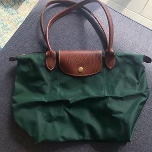 Longchamp Le Pliage Medium Tote in Emerald Green